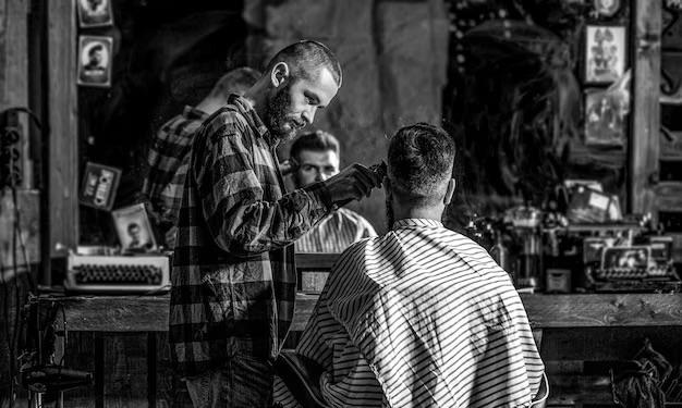 airdresser cutting a client's hair