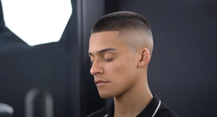 Man with a High Fade Hairstyle