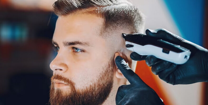 Men Getting Fade Haircuts at the Barbershop